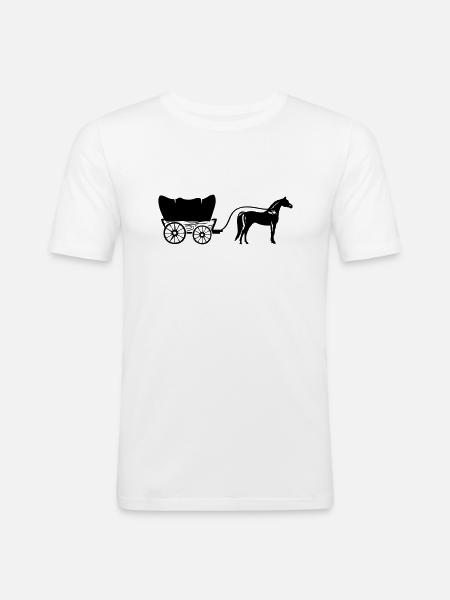 Western Carriage - Men's Slim Fit T-Shirt - white