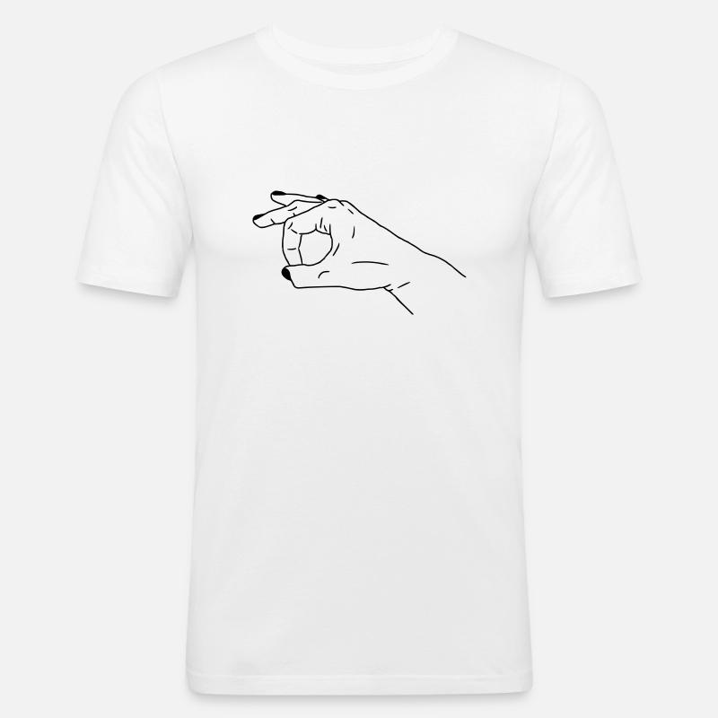 Jetez un coup d’œil - T-shirt près du corps Homme - blanc