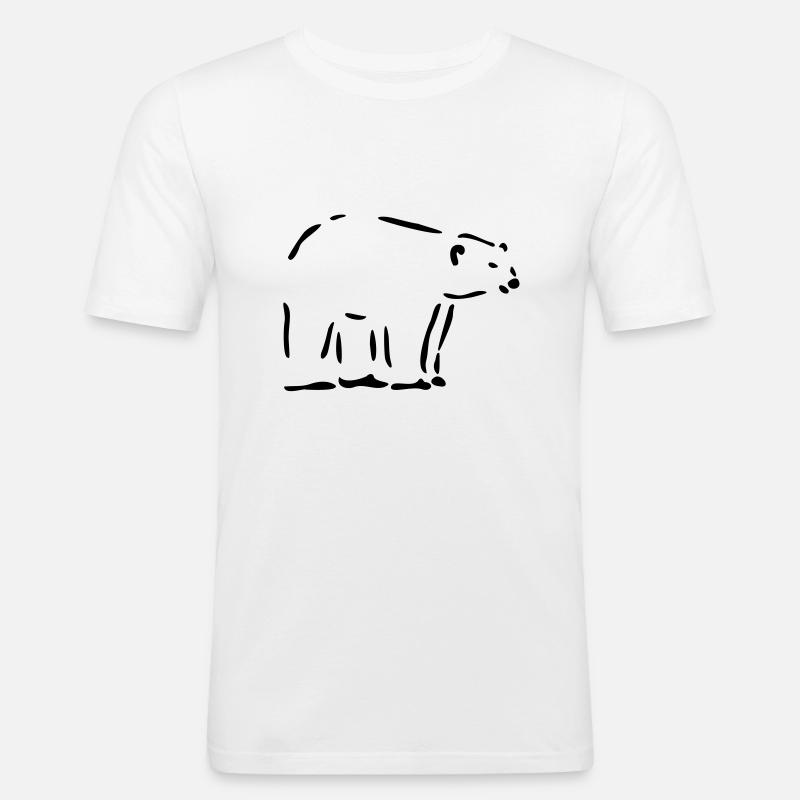 Eisbär - Männer Slim Fit T-Shirt - Weiß
