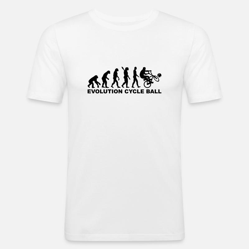 Evolution Cycle ball - Men's Slim Fit T-Shirt - white