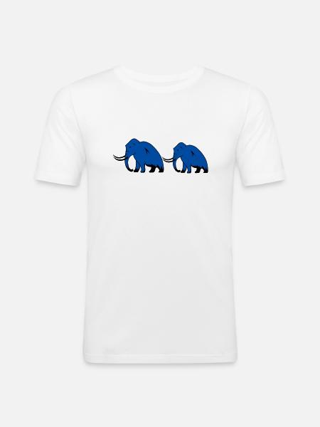mammut 2 - Männer Slim Fit T-Shirt - Weiß