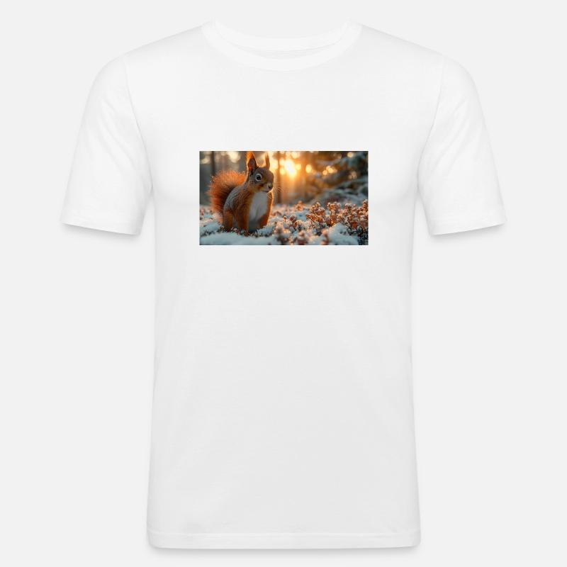 Eichhörnchen - Männer Slim Fit T-Shirt - Weiß