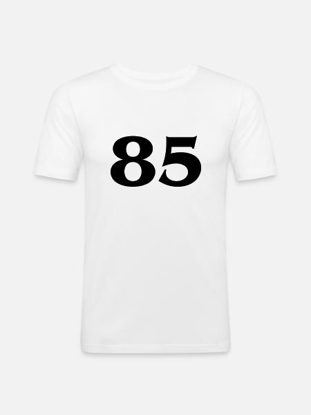Zahl 85 - Men's Slim Fit T-Shirt - white