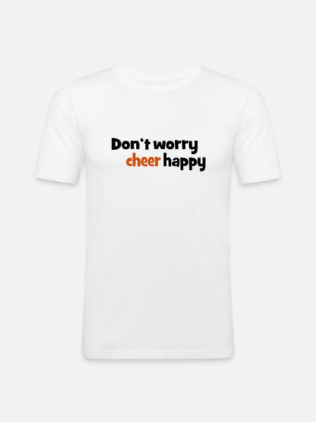 cheerleader - Männer Slim Fit T-Shirt - Weiß