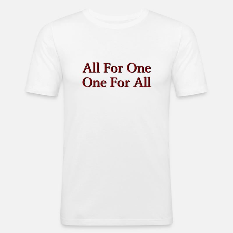 One for all - Männer Slim Fit T-Shirt - Weiß