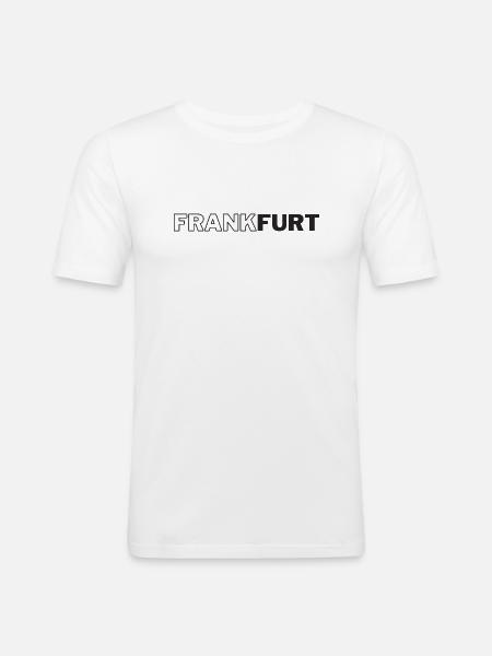 Frankfurt - Männer Slim Fit T-Shirt - Weiß
