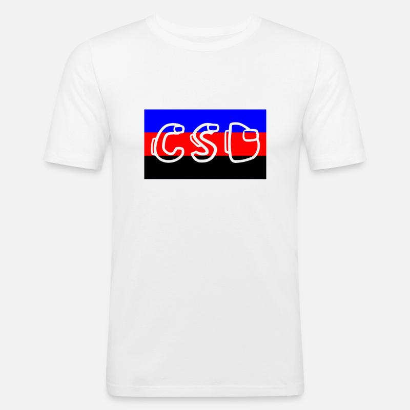 polyamor pride flag csd - Männer Slim Fit T-Shirt - Weiß