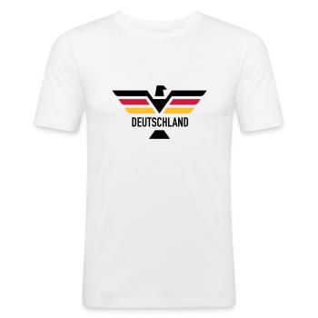 Germany - Men's Slim Fit T-Shirt - white - Front - Nik (191cm)