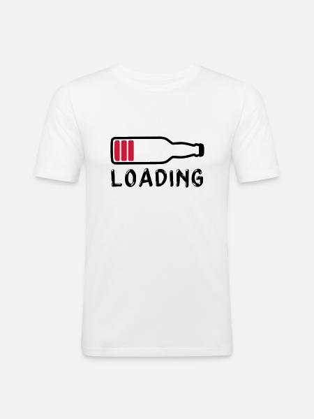 loading beer drink - loading - Men's Slim Fit T-Shirt - white