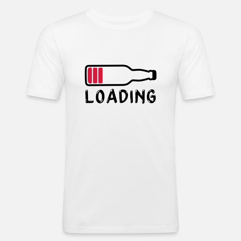 Laden Bier trinken - Laden - Männer Slim Fit T-Shirt - Weiß