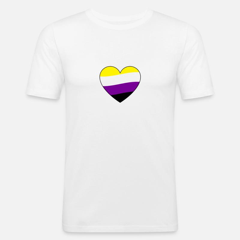 Pride Non-Binary - Men's Slim Fit T-Shirt - white