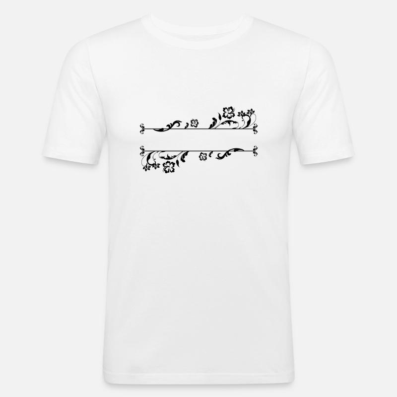 Namen oder Zahlen - Männer Slim Fit T-Shirt - Weiß