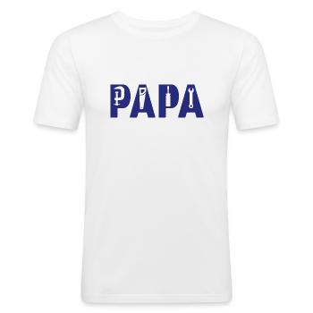 Dad Handyman| Dad Gift Idea - Men's Slim Fit T-Shirt - white - Front - Nik (191cm)