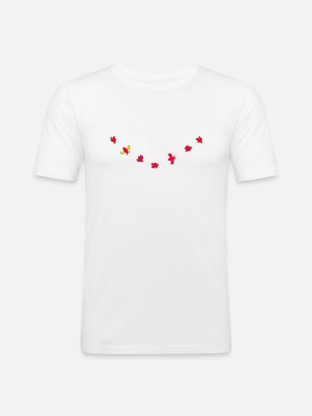 Birdies - T-shirt près du corps Homme - blanc