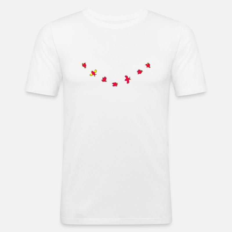 Birdies - Männer Slim Fit T-Shirt - Weiß