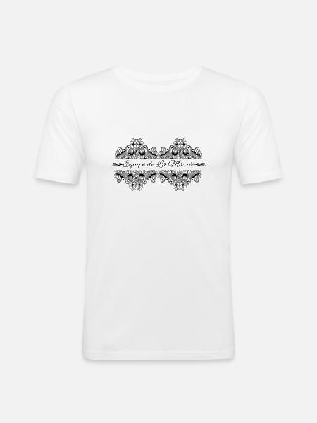 Spitzenbraut-Team - Männer Slim Fit T-Shirt - Weiß