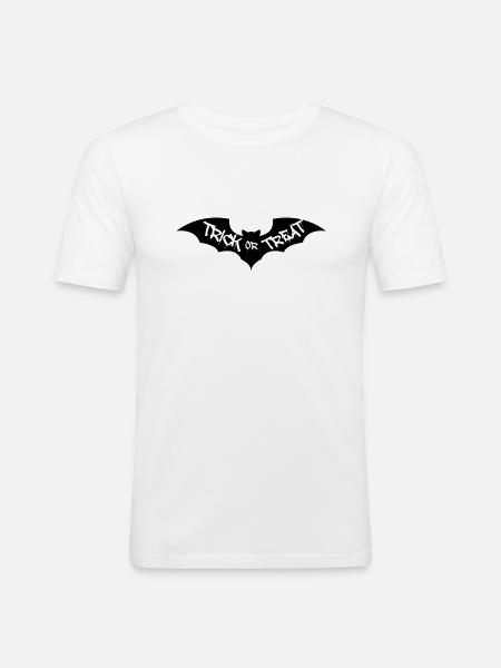 Bat Trick or Treat - Men's Slim Fit T-Shirt - white