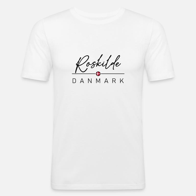 Dänemark - Roskilde - Danmark - Denmark - Männer Slim Fit T-Shirt - Weiß