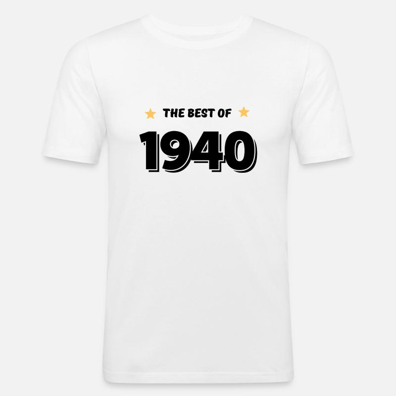 Das Beste von 1940 - Männer Slim Fit T-Shirt - Weiß