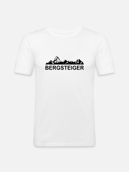 bergsteiger - Männer Slim Fit T-Shirt - Weiß