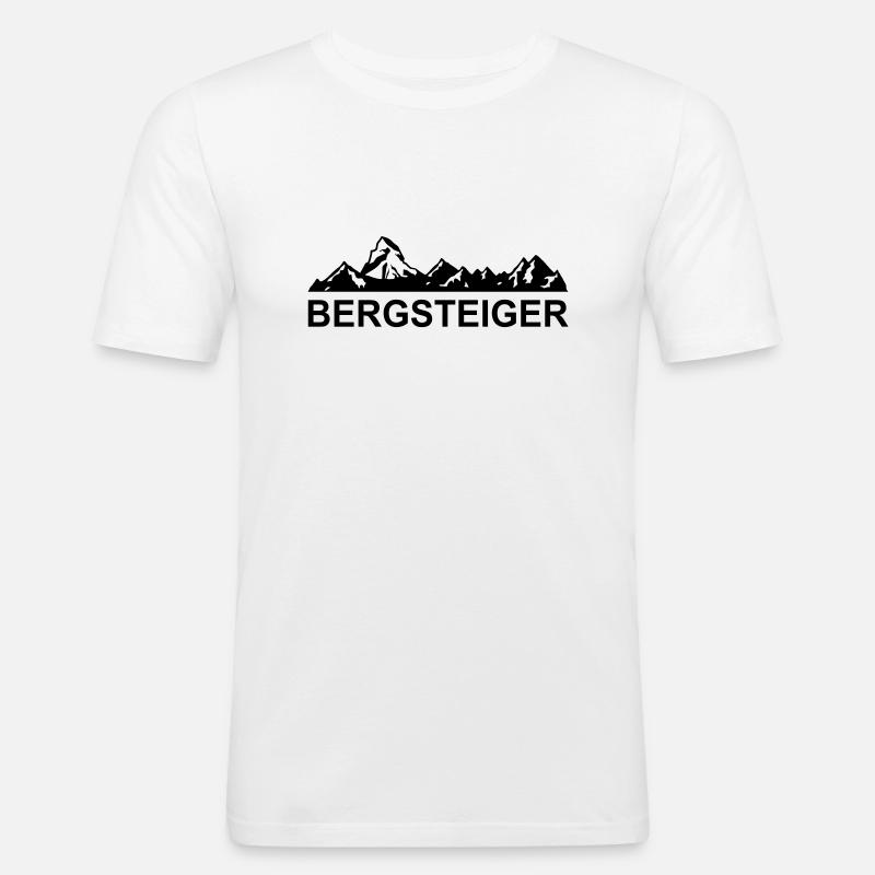 bergsteiger - Männer Slim Fit T-Shirt - Weiß