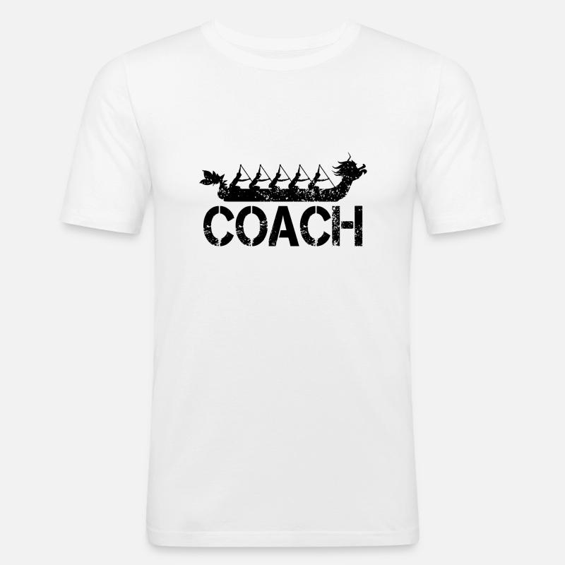 Drachenboot Trainer - Männer Slim Fit T-Shirt - Weiß