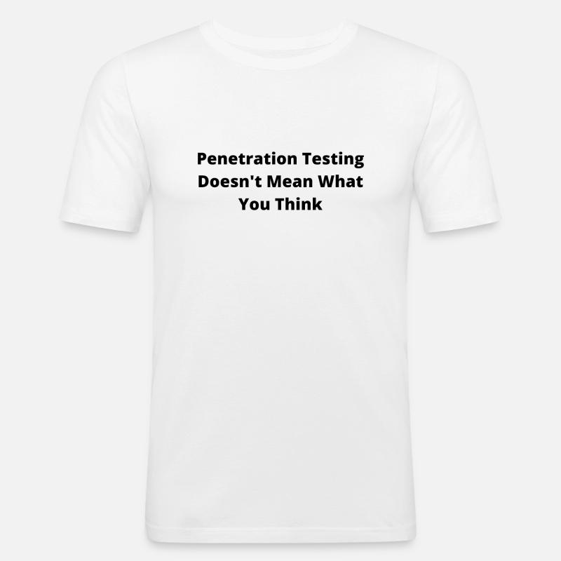Penetration Testing - Men's Slim Fit T-Shirt - white