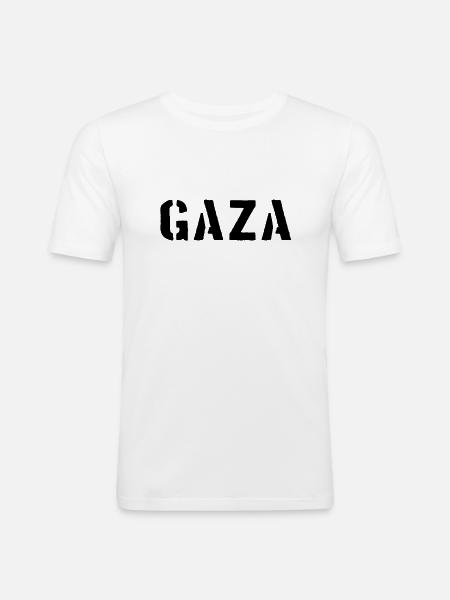 Gaza - Palestine - Ramala - Palestine palestinian - Men's Slim Fit T-Shirt - white