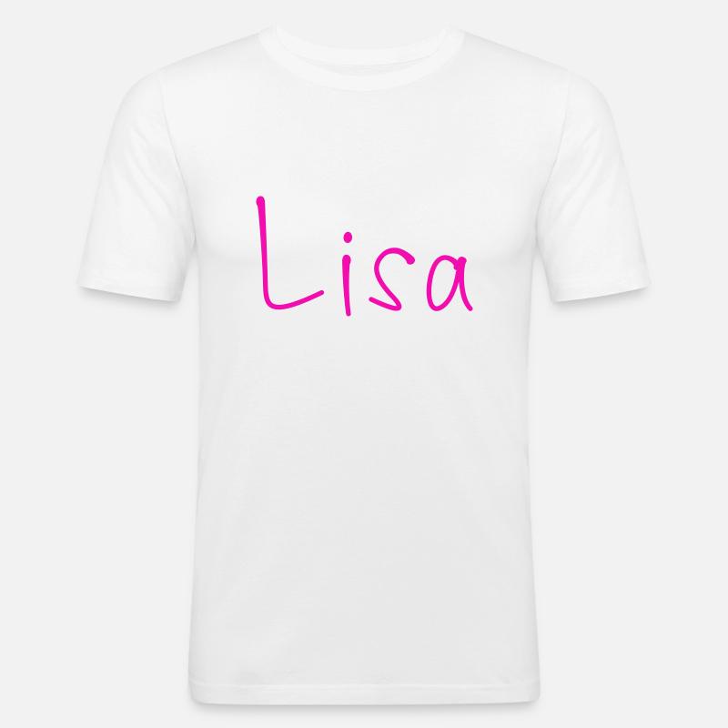 Lisa - Männer Slim Fit T-Shirt - Weiß