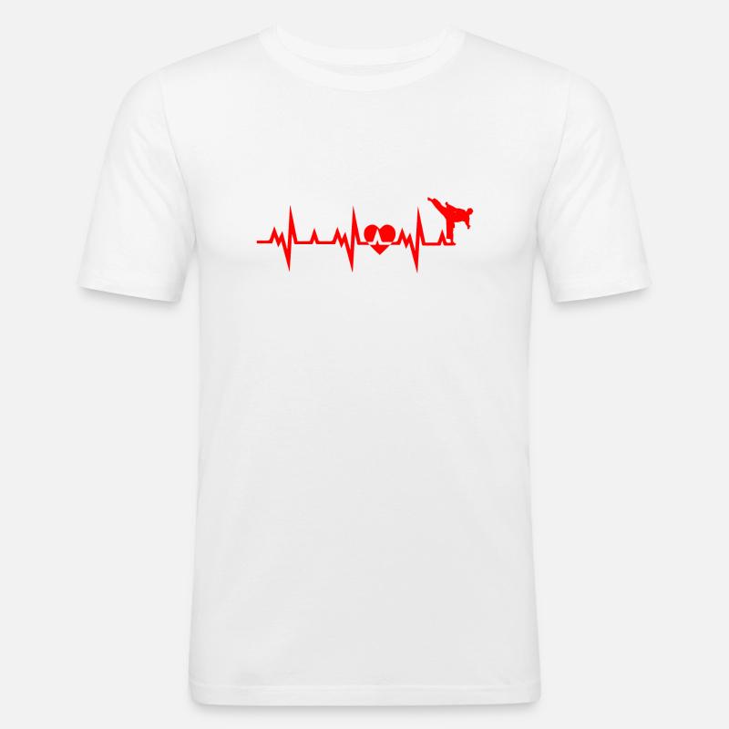 Karate Boxing Fighting - Männer Slim Fit T-Shirt - Weiß