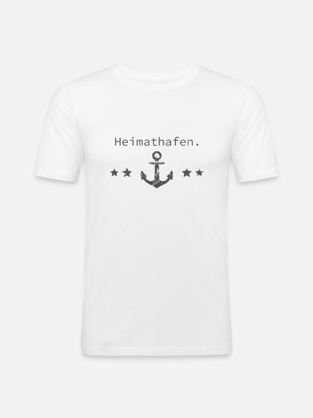 Heimathafen - Männer Slim Fit T-Shirt - Weiß