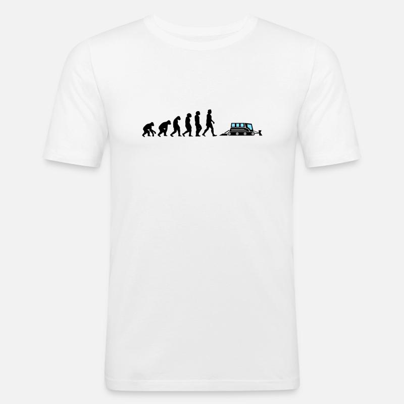 Dameuse noire Dameuse Evolution - T-shirt près du corps Homme - blanc