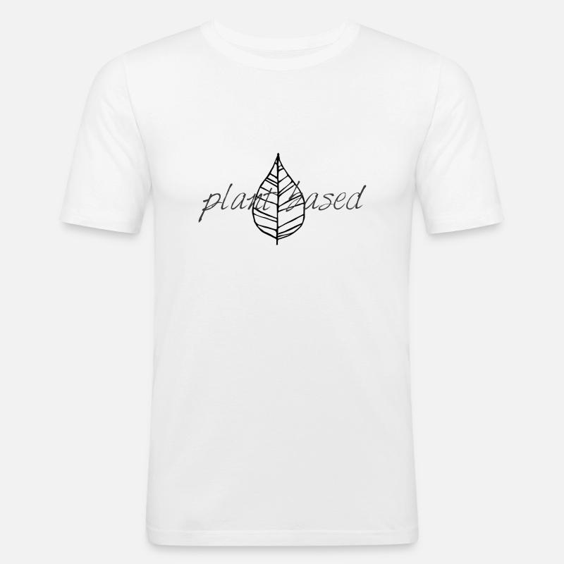 plantbased - Männer Slim Fit T-Shirt - Weiß