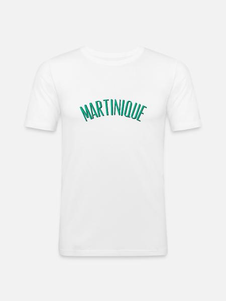 Martinique - Männer Slim Fit T-Shirt - Weiß