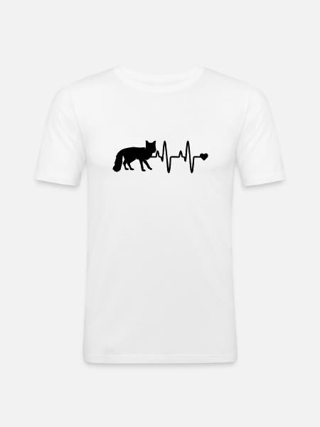 Fuchs - Männer Slim Fit T-Shirt - Weiß
