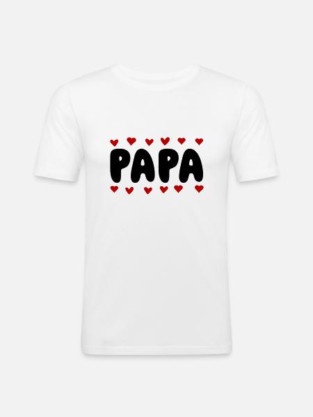 DAD - Men's Slim Fit T-Shirt - white