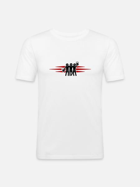 Équipe de fête - T-shirt près du corps Homme - blanc