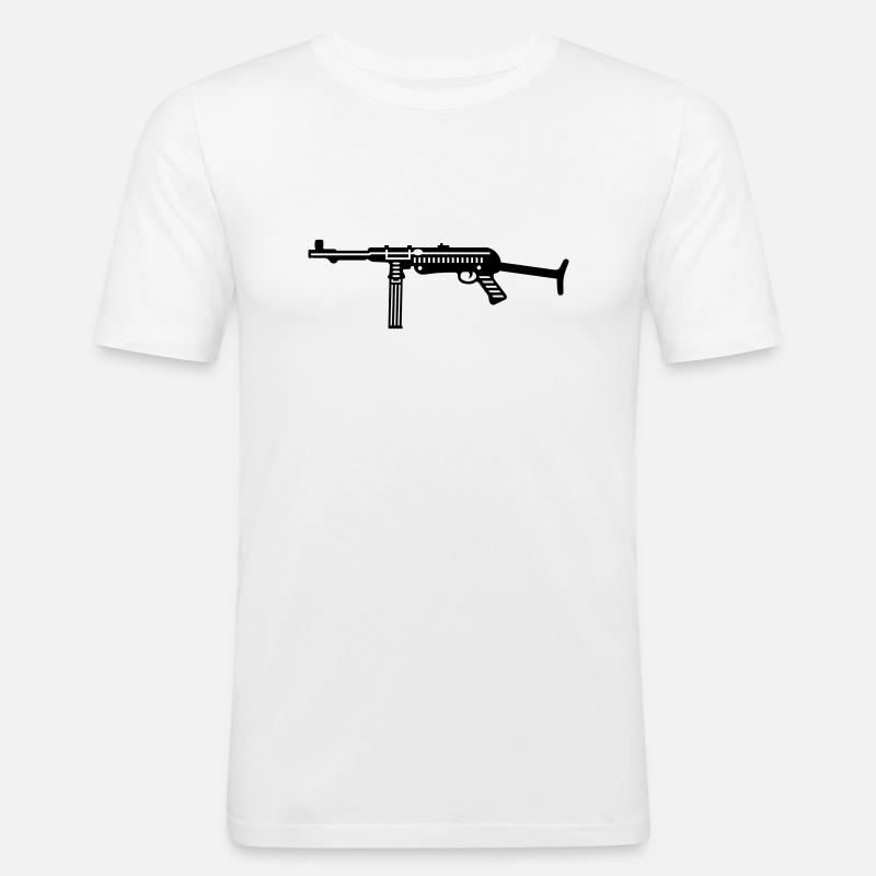 mp 38 40 1f - Männer Slim Fit T-Shirt - Weiß