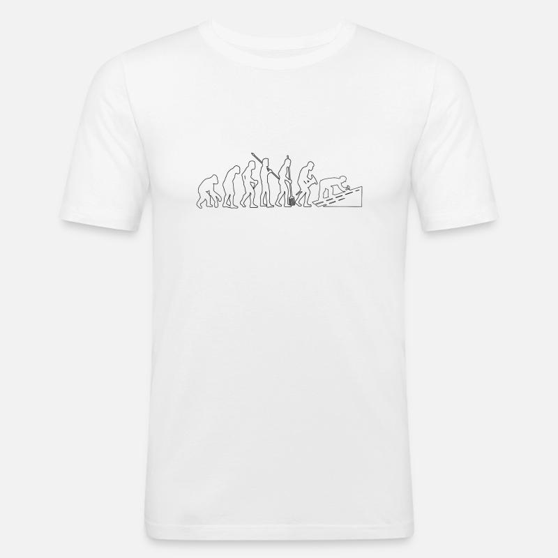 Roofer Evolution Craft Maître Couvreur - T-shirt près du corps Homme - blanc