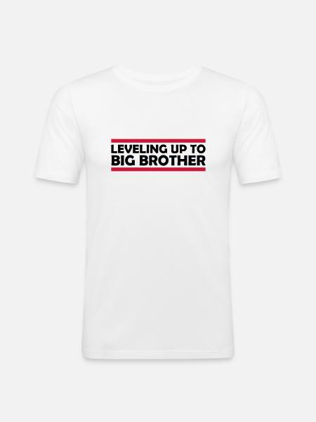 Leveling up big brother - Men's Slim Fit T-Shirt - white