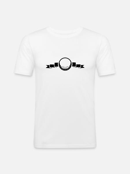 golf ball design - Männer Slim Fit T-Shirt - Weiß