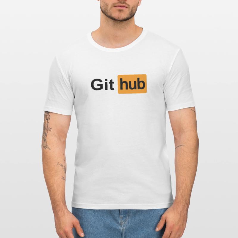 github logo Men's Slim Fit T-Shirt