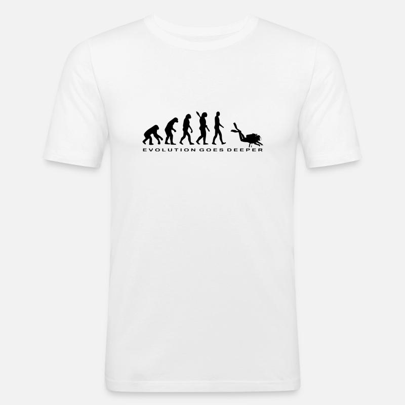 Diving Dive Dive - Men's Slim Fit T-Shirt - white