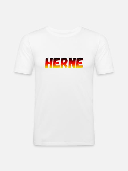 Herne - Männer Slim Fit T-Shirt - Weiß