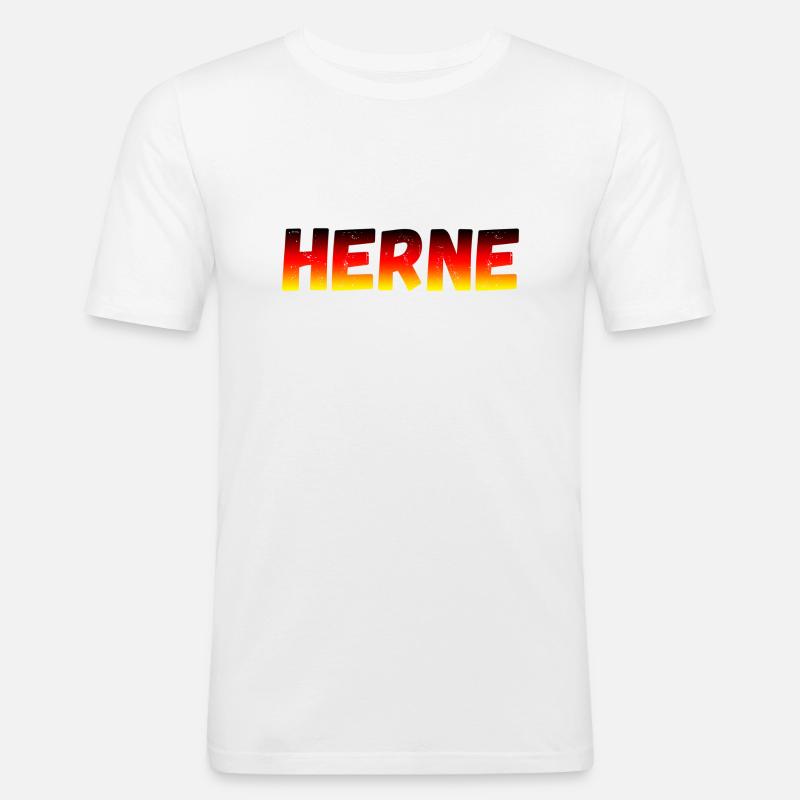 Herne - Männer Slim Fit T-Shirt - Weiß