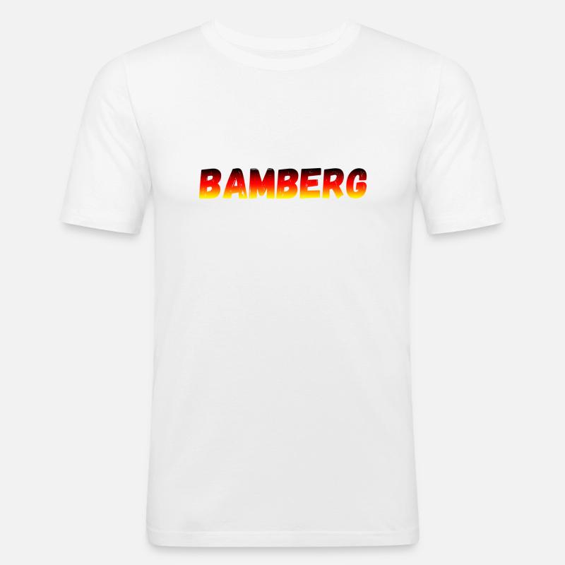 Bamberg - Männer Slim Fit T-Shirt - Weiß