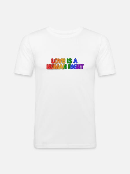 Pride Month Text 1 - Männer Slim Fit T-Shirt - Weiß