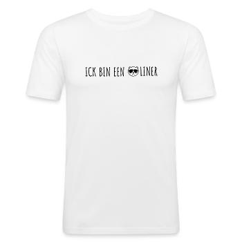 Ick bin een Berliner - Männer Slim Fit T-Shirt - Weiß - Vorne - Nik (191cm)