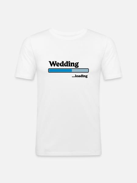 Wedding loading - Men's Slim Fit T-Shirt - white