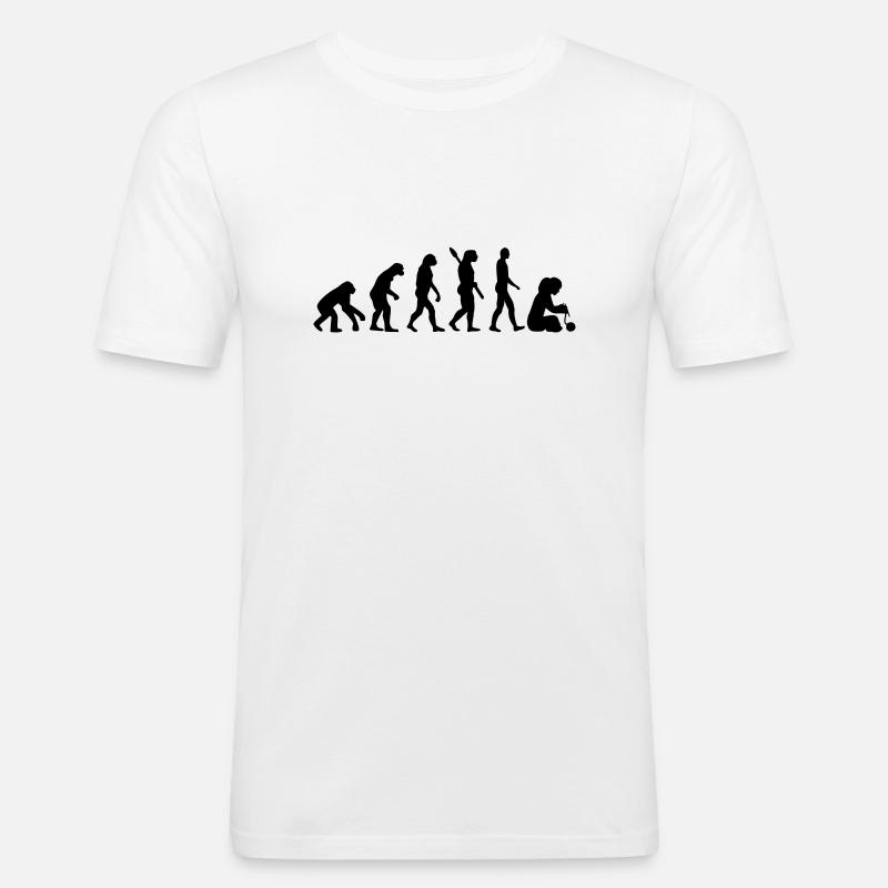 Evolution Knitting - Men's Slim Fit T-Shirt - white